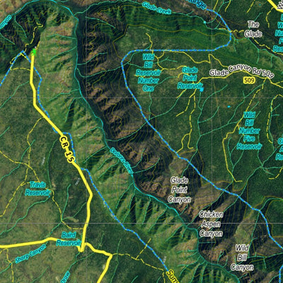 Co Bighorn Sheep Unit S64 Satellite Image with concentrations and kill sites. Preview 2