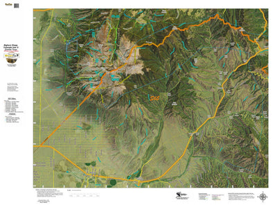 Co Bighorn Sheep Unit S65 Satellite Image with concentrations and kill sites. Preview 1