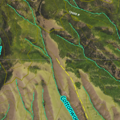 Co Bighorn Sheep Unit S65 Satellite Image with concentrations and kill sites. Preview 2