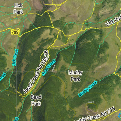 Co Bighorn Sheep Unit S69 Satellite Image with concentrations and kill sites. Preview 2