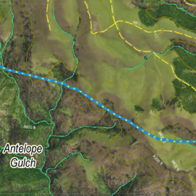 Co Bighorn Sheep Unit S7 Satellite Image with concentrations and kill sites. Preview 2