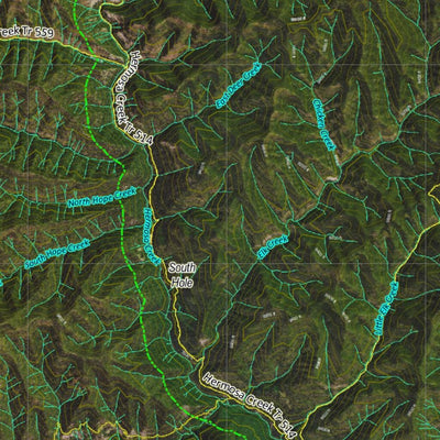 Co Bighorn Sheep Unit S71 Satellite Image with concentrations and kill sites. Preview 2