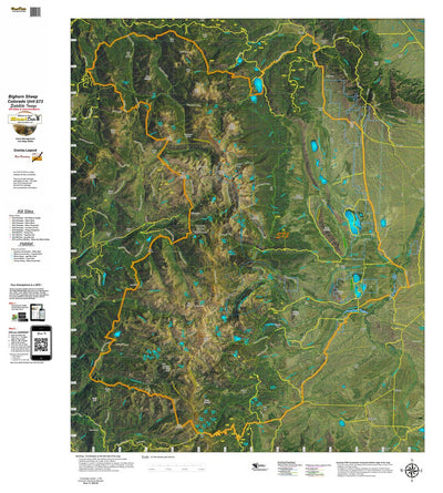 Co Bighorn Sheep Unit S73 Satellite Image with concentrations and kill sites. Preview 1