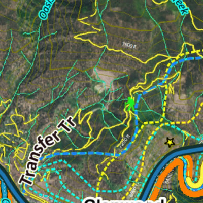Co Bighorn Sheep Unit S74 Satellite Image with concentrations and kill sites. Preview 3