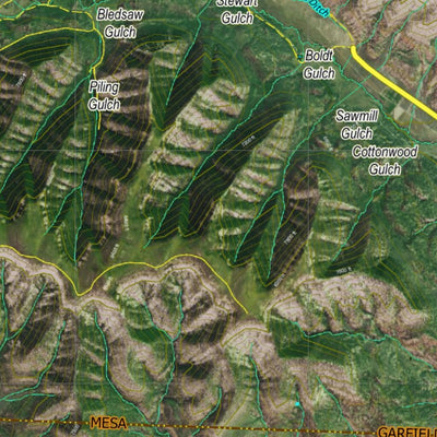 Co Bighorn Sheep Unit S75 Satellite Image with concentrations and kill sites. Preview 2