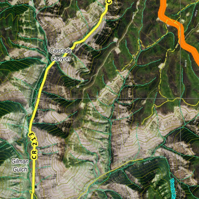 Co Bighorn Sheep Unit S75 Satellite Image with concentrations and kill sites. Preview 3