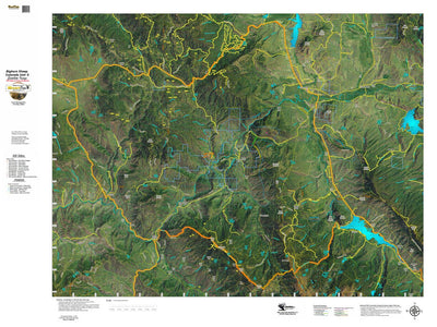 Co Bighorn Sheep Unit S77 Satellite Image with concentrations and kill sites. Preview 1
