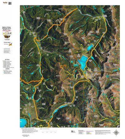 Co Bighorn Sheep Unit S78 Satellite Image with concentrations and kill sites. Preview 1