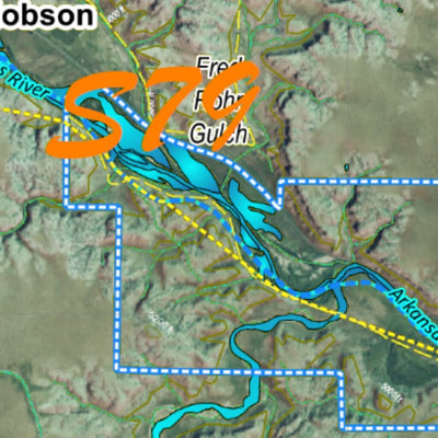 Co Bighorn Sheep Unit S79 Satellite Image with concentrations and kill sites. Preview 2