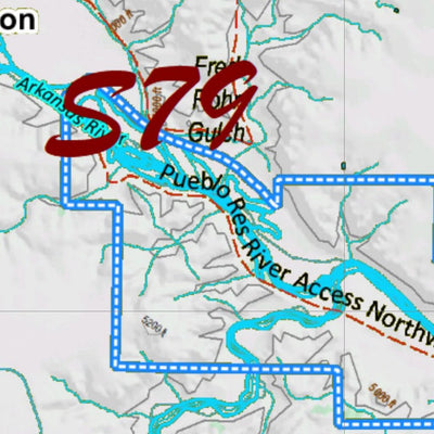 Co Bighorn Sheep Unit S79 Topo with Unit Boundaries Preview 2