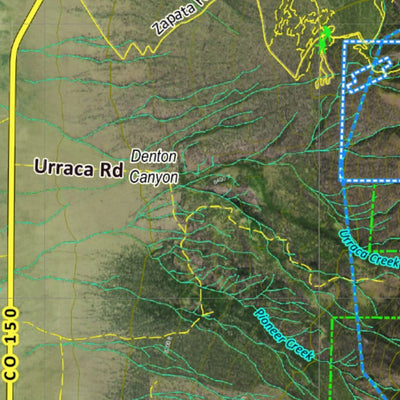 Co Bighorn Sheep Unit S8 Satellite Image with concentrations and kill sites. Preview 2