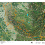 Co Bighorn Sheep Unit S80 Satellite Image with concentrations and kill sites. Preview 1