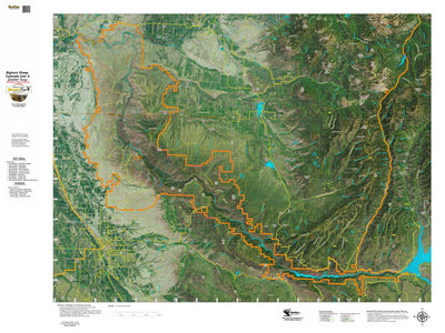 Co Bighorn Sheep Unit S80 Satellite Image with concentrations and kill sites. Preview 1