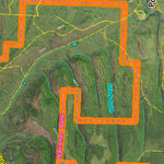 Co Bighorn Sheep Unit S80 Satellite Image with concentrations and kill sites. Preview 2