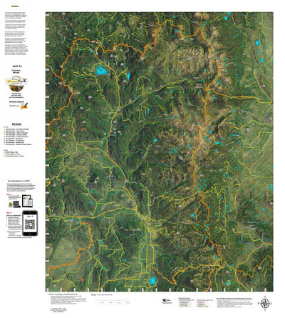CO Moose Unit 14 Satellite Image with concentrations and kill sites. Preview 1