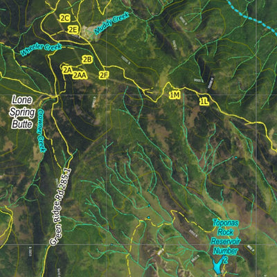 CO Moose Unit 15 Satellite Image with concentrations and kill sites. Preview 2