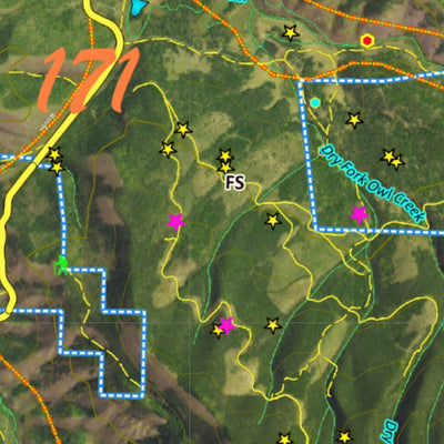 CO Moose Unit 171 Satellite Image with concentrations and kill sites. Preview 2