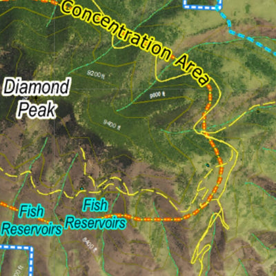 CO Moose Unit 201 Satellite Image with concentrations and kill sites. Preview 3