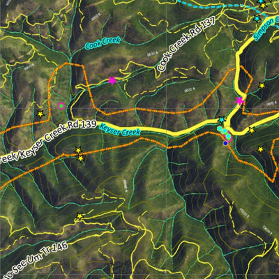 CO Moose Unit 28 Satellite Image with concentrations and kill sites. Preview 2
