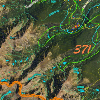 CO Moose Unit 37 Satellite Image with concentrations and kill sites. Preview 2