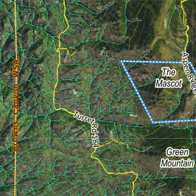 CO Moose Unit 57 Satellite Image with concentrations and kill sites. Preview 2