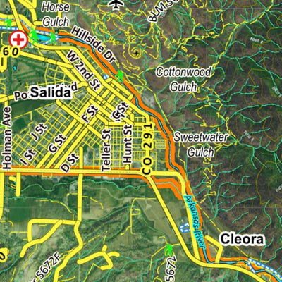 CO Moose Unit 57 Satellite Image with concentrations and kill sites. Preview 3