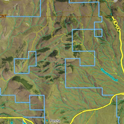 CO Moose Unit 58 Satellite Image with concentrations and kill sites. Preview 2