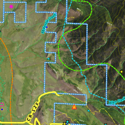 CO Moose Unit 7 Satellite Image with concentrations and kill sites. Preview 2