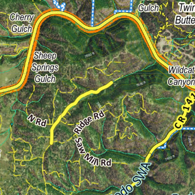CO Moose Unit 741 Satellite Image with concentrations and kill sites. Preview 3