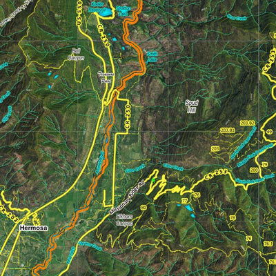 CO Moose Unit 75 Satellite Image with concentrations and kill sites. Preview 2
