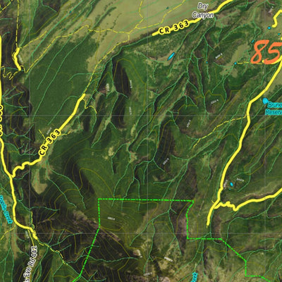 CO Moose Unit 85 Satellite Image with concentrations and kill sites. Preview 2