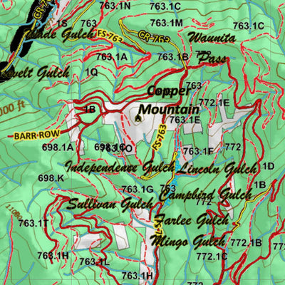 Colorado HuntData LLC CO Mountain Goat Unit G1 Land Use, Kill Site, and Concentrations digital map