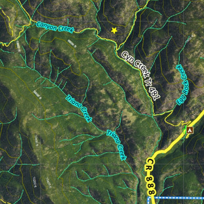 CO Mountain Goat Unit G1 Satellite Image with concentrations and kill sites. Preview 2