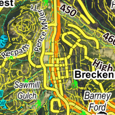 CO Mountain Goat Unit G10 Satellite Image with concentrations and kill sites. Preview 3