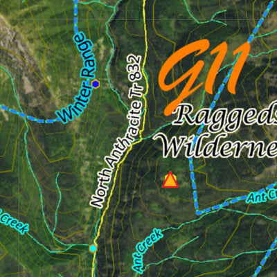 CO Mountain Goat Unit G11 Satellite Image with concentrations and kill sites. Preview 2