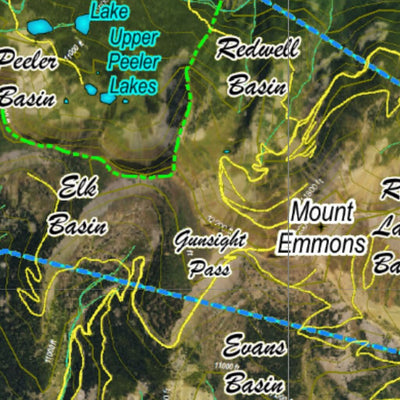 CO Mountain Goat Unit G11 Satellite Image with concentrations and kill sites. Preview 3
