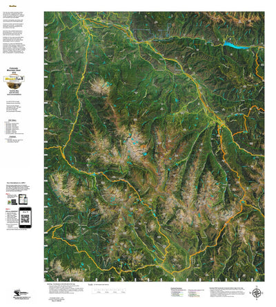CO Mountain Goat Unit G12 Satellite Image with concentrations and kill sites. Preview 1
