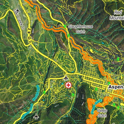 CO Mountain Goat Unit G12 Satellite Image with concentrations and kill sites. Preview 3