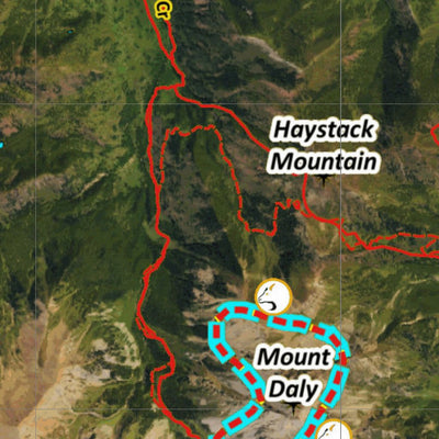 Colorado HuntData LLC CO Mountain Goat Unit G12 Satellite, Kill Site, and Concentrations digital map