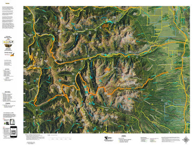 CO Mountain Goat Unit G14 Satellite Image with concentrations and kill sites. Preview 1