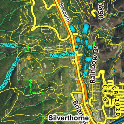 CO Mountain Goat Unit G15 Satellite Image with concentrations and kill sites. Preview 3