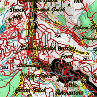 Colorado HuntData LLC CO Mountain Goat Unit G16 Land Use, Kill Site, and Concentrations digital map