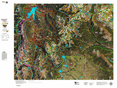 Colorado HuntData LLC CO Mountain Goat Unit G16 Satellite, Kill Site, and Concentrations digital map
