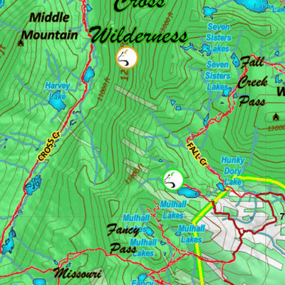 Colorado HuntData LLC CO Mountain Goat Unit G17 Land Use, Kill Site, and Concentrations digital map