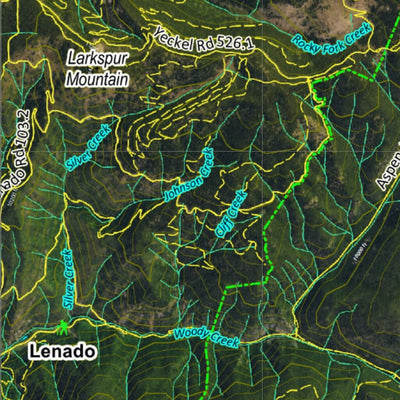 CO Mountain Goat Unit G17 Satellite Image with concentrations and kill sites. Preview 3