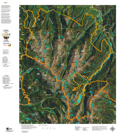 CO Mountain Goat Unit G18 Satellite Image with concentrations and kill sites. Preview 1
