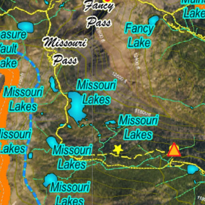 CO Mountain Goat Unit G18 Satellite Image with concentrations and kill sites. Preview 3