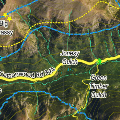 CO Mountain Goat Unit G2 Satellite Image with concentrations and kill sites. Preview 2