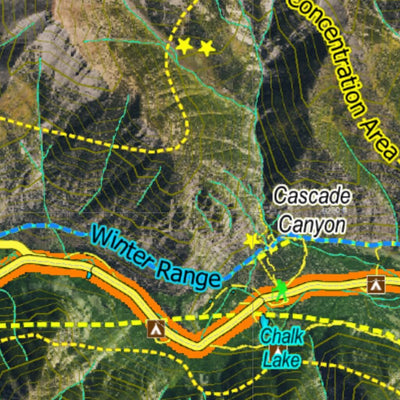 CO Mountain Goat Unit G2 Satellite Image with concentrations and kill sites. Preview 3