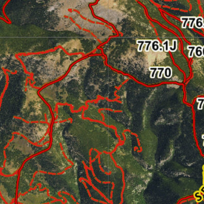 Colorado HuntData LLC CO Mountain Goat Unit G2 Satellite, Kill Site, and Concentrations digital map